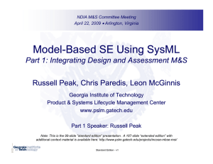 5. MBSE Using SysML Part 1 Peak - National Defense Industrial