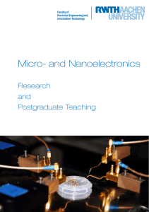 Micro- and Nanoelectronics - RWTH AACHEN UNIVERSITY Faculty