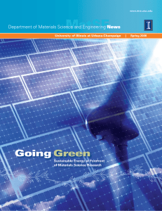 Going Green - Department of Materials Science and Engineering