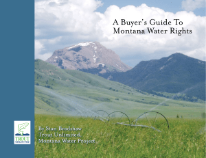 A Buyer`s Guide To Montana Water Rights