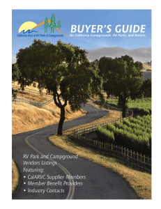 buyer`s guide - California Assn of RV Parks and Campgrounds
