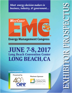 Exhibitor Prospectus - West Coast Energy Management Congress