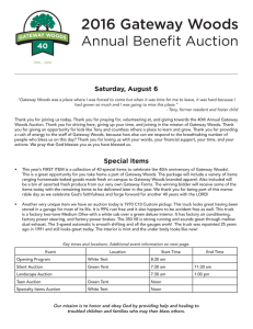 the 2016 Gateway Woods Auction Booklet