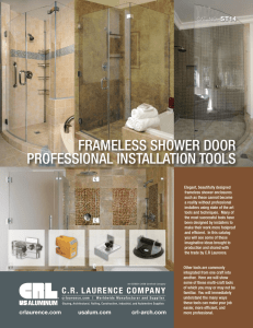 frameless shower door professional installation tools