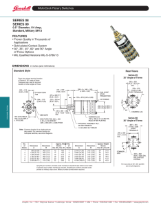 Multi-Deck Rotary Switches SERIES 08 SERIES 09