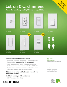 Lutron C•L® dimmers