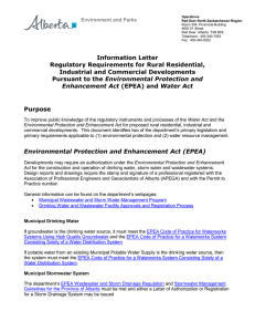 Information Letter Regulatory Requirements for Rural Residential