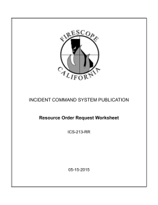 Resource Order Request Worksheet (ICS-213-RR)