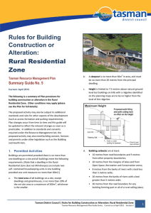 Rules for Building Construction or Alteration: Rural Residential Zone