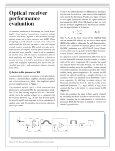 Optical receiver performance evaluation