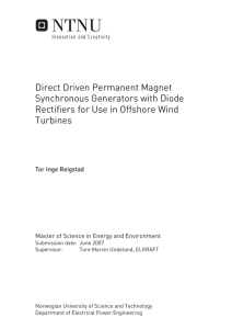 Direct Driven Permanent Magnet Synchronous Generators