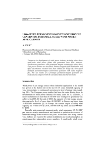 Low-Speed Permanent-Magnet Synchronous Generator for Small