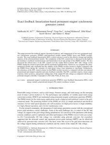 Exact feedback linearization-based permanent magnet synchronous