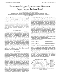 Permanent-Magnet Synchronous Generator Supplying an Isolated