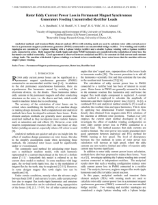 Rotor Eddy Current Power Loss in Permanent Magnet Synchronous