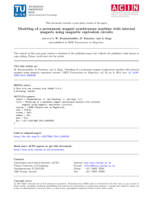 Modeling of a permanent magnet synchronous machine with