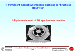 1.1.5 Equivalent circuit of PM synchronous machine 1. Permanent