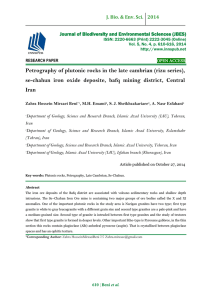 Petrography of plutonic rocks in the late cambrian (rizu series), se