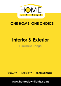 Home Lighting Interior and Exterior Luminaire