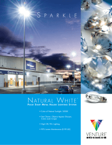 Venture`s Natural White Pulse Start Metal Halide Lighting Systems
