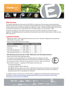 EISA Overview Legislative Details - Culver
