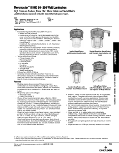 Mercmaster™ III 50-250 Watt Luminaires Catalog Pages