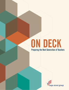 On Deck: Preparing the Next Generation of Teachers