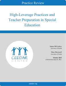 High-Leverage Practices and Teacher Preparation in