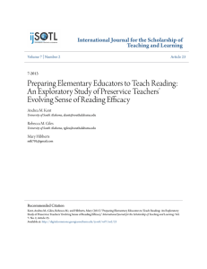 Preparing Elementary Educators to Teach Reading