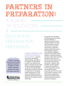 Partners in PreParation - Louisiana Department of Education