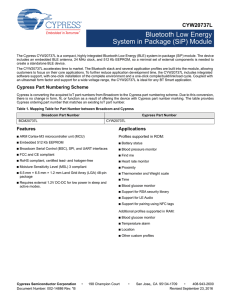BCM20737L - Cypress Semiconductor