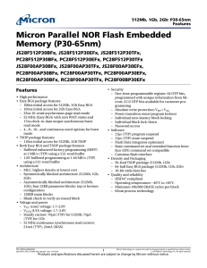 Micron Parallel NOR Flash Embedded Memory (P30