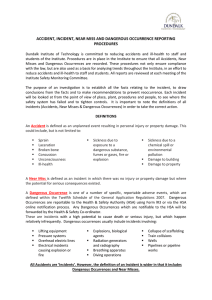 Incident Accident Reporting Procedures