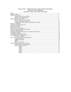 Physics 430 — Digital Electronics and Computer Interfacing Instructor