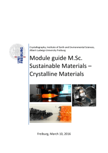 Module guide M.Sc. Sustainable Materials – Crystalline Materials