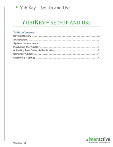 yubikey –set-up and use