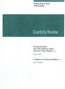 Quarterly Review - Federal Reserve Bank of Minneapolis