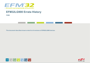 EFM32LG900 Errata History