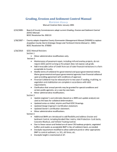 Grading, Erosion and Sediment Control Manual Revision History