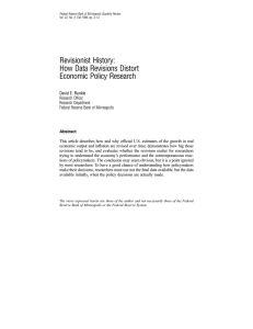 Revisionist History: How Data Revisions Distort Economic