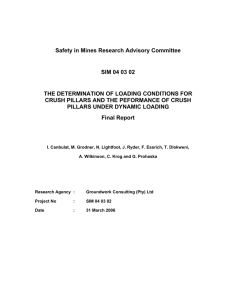 Safety in Mines Research Advisory Committee SIM 04 03 02 THE