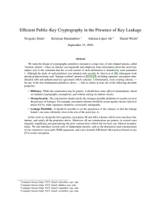 Efficient Public-Key Cryptography in the Presence of Key Leakage