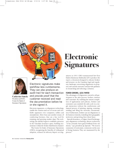 Electronic Signatures - Centre for Study of Insurance Operations