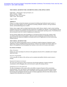 The Schema Architecture and Driving Simulator Applications