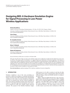 Designing BEE: A Hardware Emulation Engine for Signal