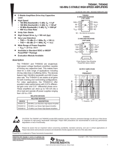 165-MHz C-Stable High-Speed Amplifiers (Rev. B)