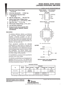 low-noise operational amplifiers - Elektronik