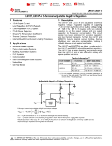 LM137/LM337 3-Terminal Adjustable Negative