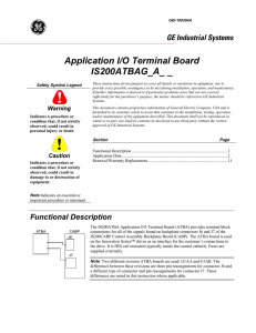 ATBA Application I/O Terminal Board