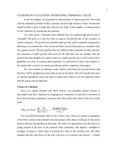 terminal value - NYU Stern School of Business